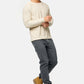 Indicode Herren Loakim Strickpullover mit Rundhals-Ausschnitt & Roll Edge aus 90% Baumwolle - INDICODE