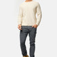 Indicode Herren Loakim Strickpullover mit Rundhals-Ausschnitt & Roll Edge aus 90% Baumwolle - INDICODE