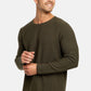 Indicode Herren Loakim Strickpullover mit Rundhals-Ausschnitt & Roll Edge aus 90% Baumwolle - INDICODE