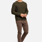 Indicode Herren Loakim Strickpullover mit Rundhals-Ausschnitt & Roll Edge aus 90% Baumwolle - INDICODE