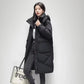 megan -lange puffer-winterjacke für damen