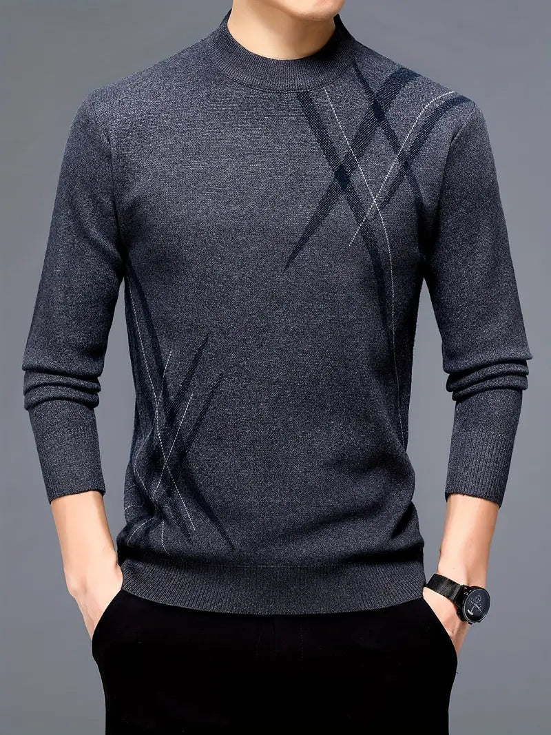 Hayden – stilvoller pullover mit geometrischem muster für herren