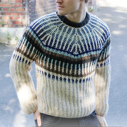 Theron – pullover mit farbverlaufsstreifen