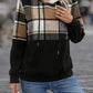 Morgan – karierter jawstring-hoodie für damen