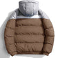 Elijah – lässige wattierte jacke im farbblockdesign