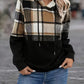 Morgan – karierter jawstring-hoodie für damen