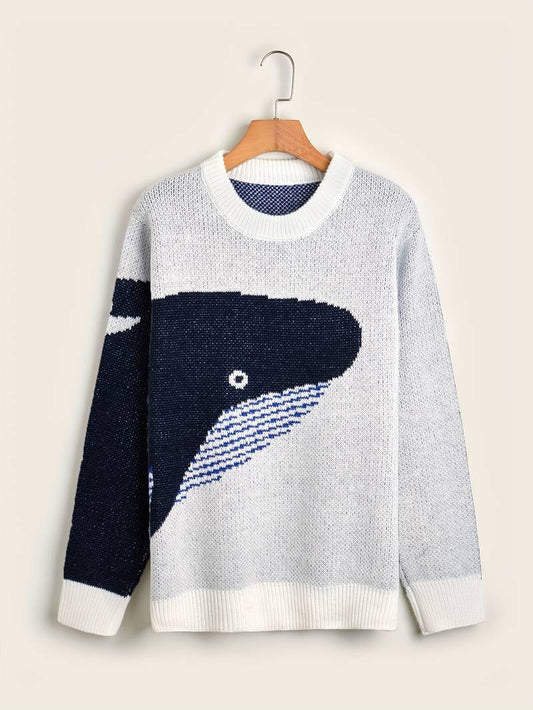 Ignatius – pullover im cartoon-wal-design
