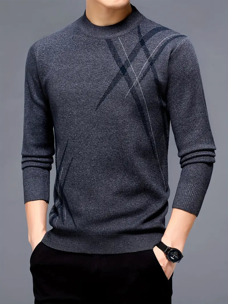 Hayden – stilvoller pullover mit geometrischem muster für herren