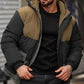 Steven – lässige, dicke jacke im farbblockdesign
