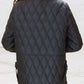 Ava – wattierte jacke mit pelzigem polokragen