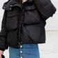 Olivia – warme wattierte jacke mit kapuze und hohem ausschnitt