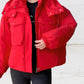 Olivia – warme wattierte jacke mit kapuze und hohem ausschnitt