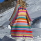 MILLA - warmer und stylischer strickmantel in regenbogenfarben