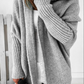 FIENA - Lange stylische Strickjacke mit Kapuze für den Herbst