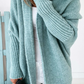 FIENA - Lange stylische Strickjacke mit Kapuze für den Herbst