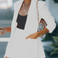 Weiß Rock und Blazer Set für Damen