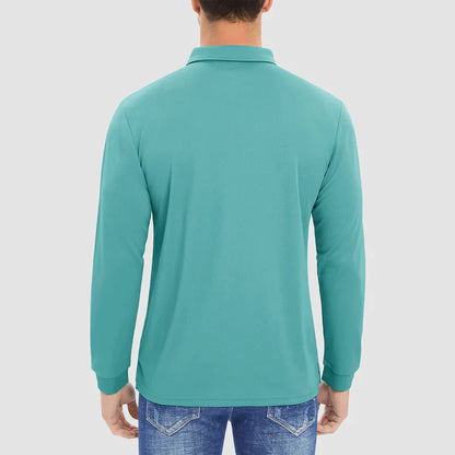 Eamon – blaues golfshirt für herren