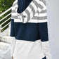 Zoe – langärmliger kapuzenpullover mit streifenfarbe