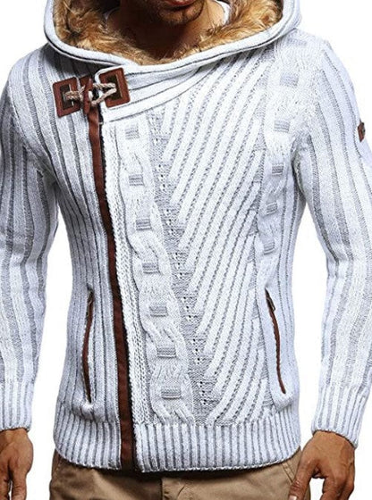 Lucian – kapuzenpullover aus fleece mit reibverschluss für herren