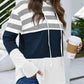 Zoe – langärmliger kapuzenpullover mit streifenfarbe