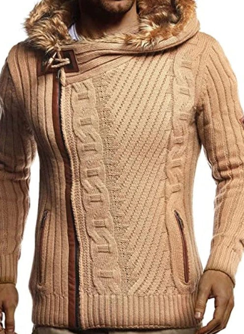 Lucian – kapuzenpullover aus fleece mit reibverschluss für herren