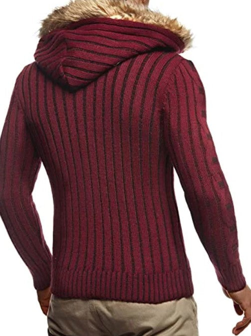 Lucian – kapuzenpullover aus fleece mit reibverschluss für herren
