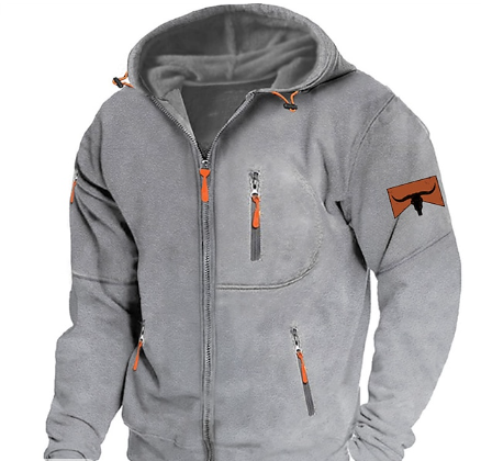 Richard – warmer kapuzenpullover mit reibverschluss für herren