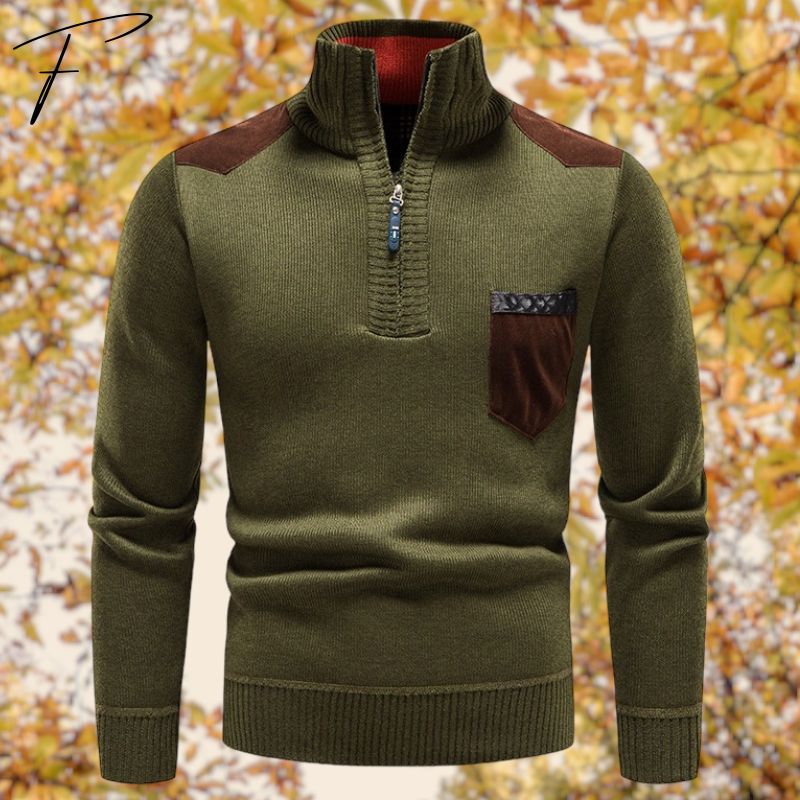 Adrian – herren-cardigan mit reibverschluss