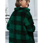 Zoey - karierter Teddymantel mit Flicken für Damen