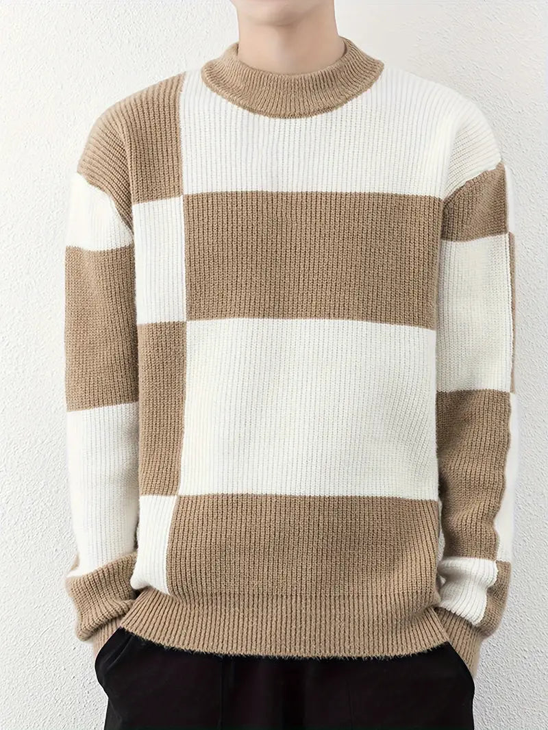 Joshua – gestreifter retro-pullover für herren