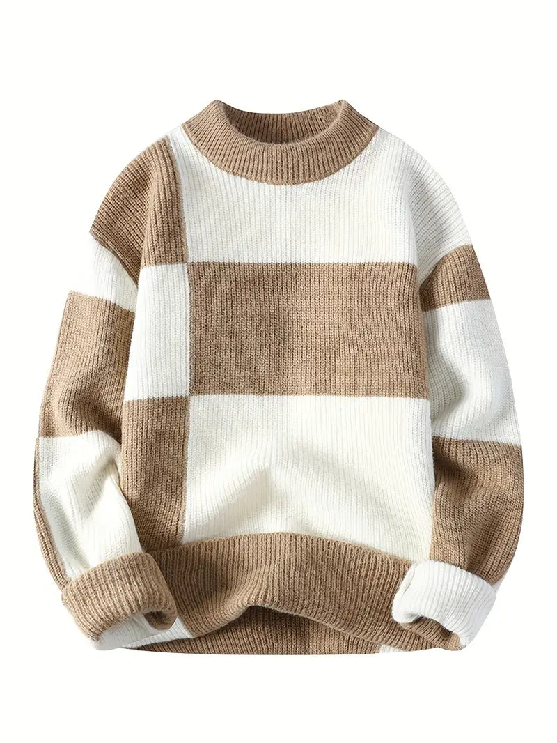 Joshua – gestreifter retro-pullover für herren