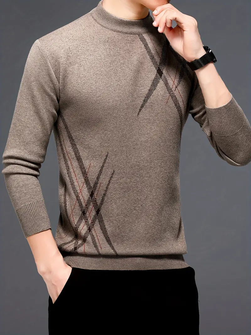 Hayden – stilvoller pullover mit geometrischem muster für herren