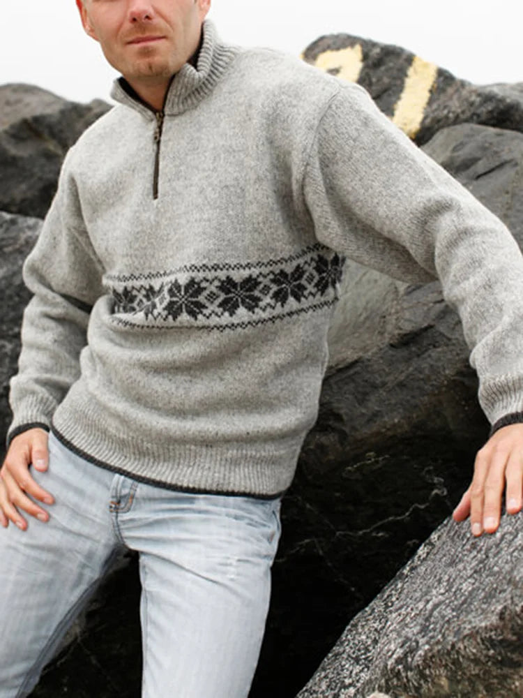 Jason – pullover mit viertelreibverschluss für herren