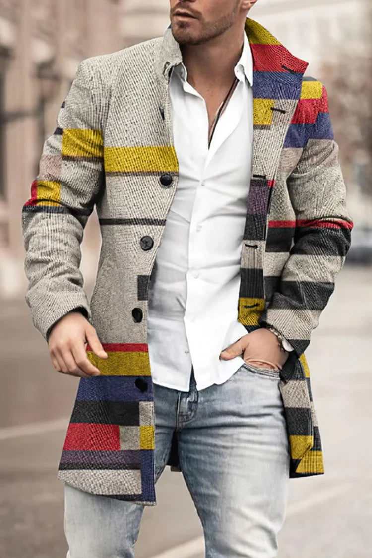 Rylan – lange daunenjacke mit karomuster