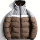 Elijah – lässige wattierte jacke im farbblockdesign