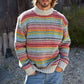 Roy – pullover mit rundhalsausschnitt und regenbogenstreifen