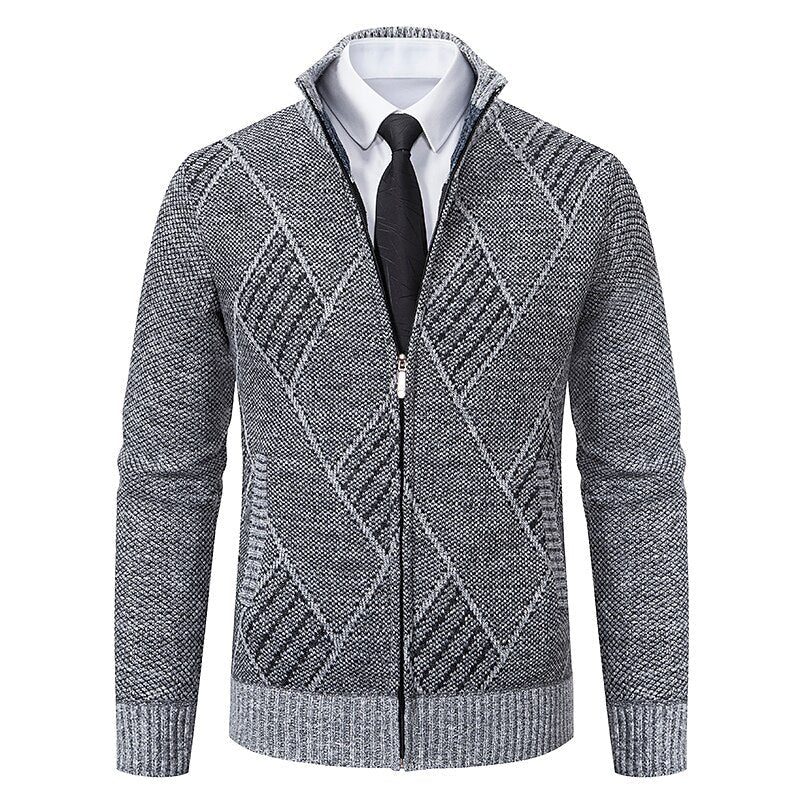 Tom polo - Stylischer Zipper-Strickpullover für Herren (italienisches Design)