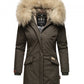 harper - winterjacke mit fellkapuze für damen