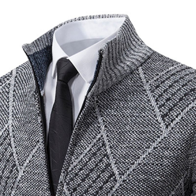Tom polo - Stylischer Zipper-Strickpullover für Herren (italienisches Design)