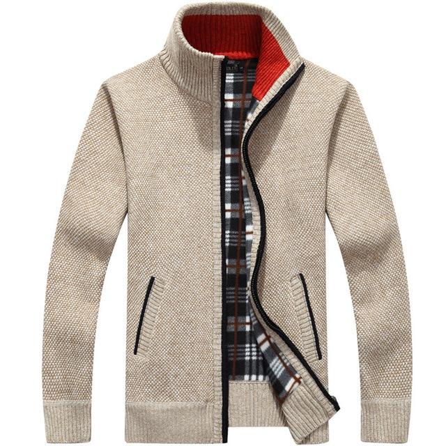 LUKEN - Superdicke, mit Vlies gefütterte Strickjacke
