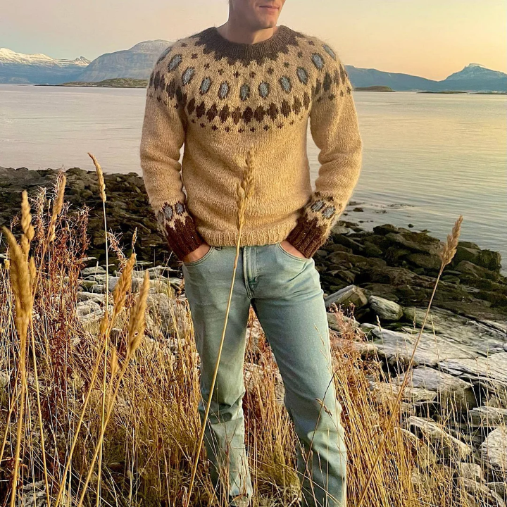James – pullover mit isländischem muster